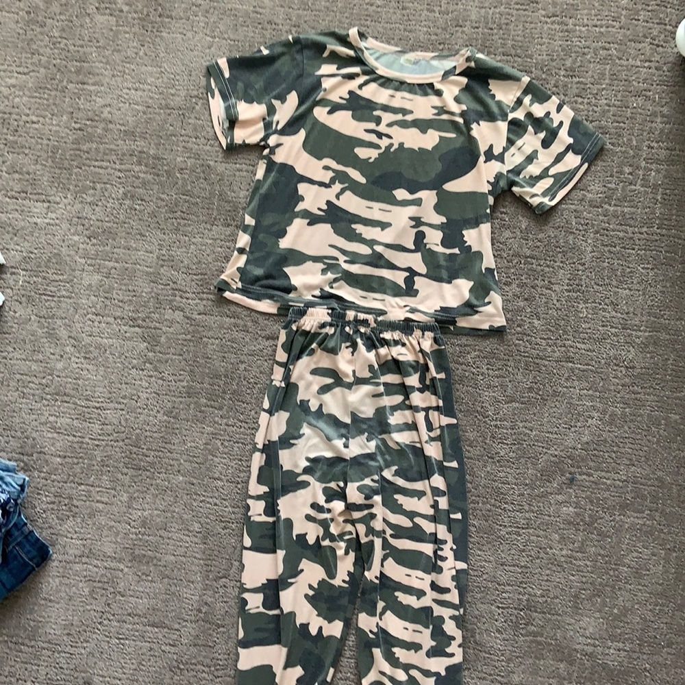 shein girls matching pajama set